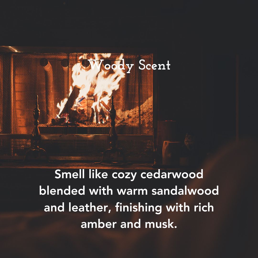 Woody Scent - cedar wood - sandalwood - leather - Handmade Non-Toxic Calming Candle for better sleep