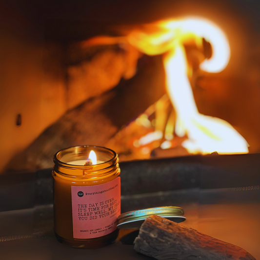 By the Fireplace - Handmade Nature Non-Toxic Calming Candle for Better Sleep